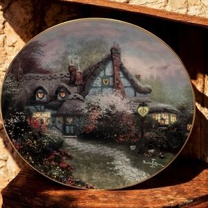 Thomas Kinkade Limited Edition Sweetheart Cottage Plate
